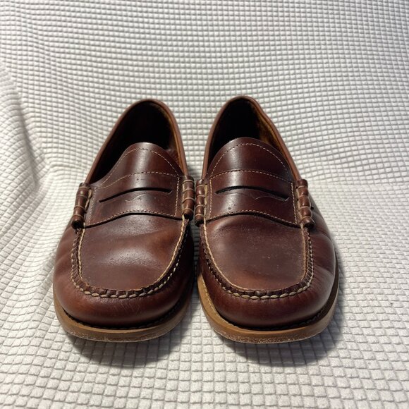 G.H. Bass Mens 1876 Larson Weejuns Loafer‎ Brown 11.5 Moc Toe Slip On Storm Welt - Picture 1 of 9